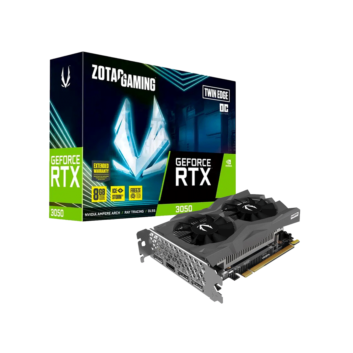 Tarjeta de video ZOTAC GAMING GeForce RTX 3050 6GB GDDR6 Twin Edge OC
